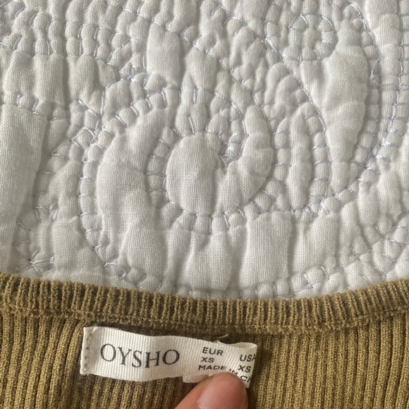 Olive Ribbed Tank Top - Picture 2 of 4